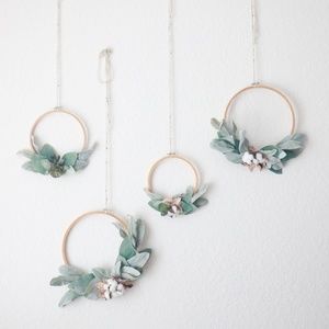 Vintage Millinery Hoop Art * Wall Nursery Decor